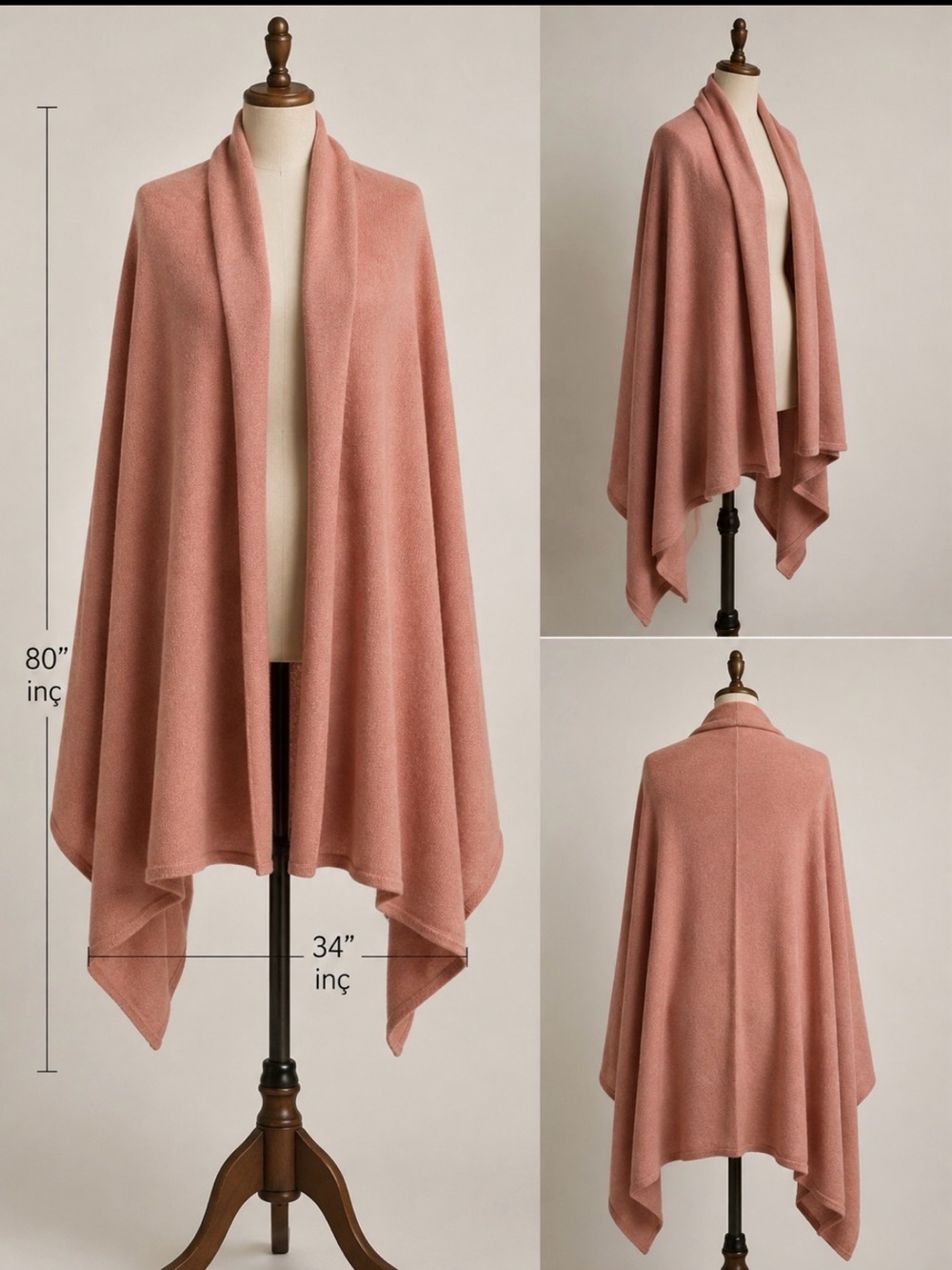 Charter Club Dusty Rose Wrap Poncho New Never Worn.